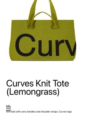 Curves Knit Tote in Lemongrass